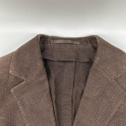 TOMORROWLAND PILGRIM Brown Zegna Cotton Silk Blazer Size 46