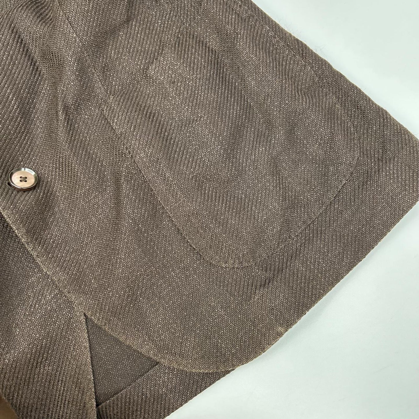 TOMORROWLAND PILGRIM Brown Zegna Cotton Silk Blazer Size 46