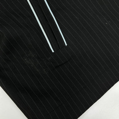 EVISU Black Logo Slogan Emb. Stripe Coach Jacket Size M
