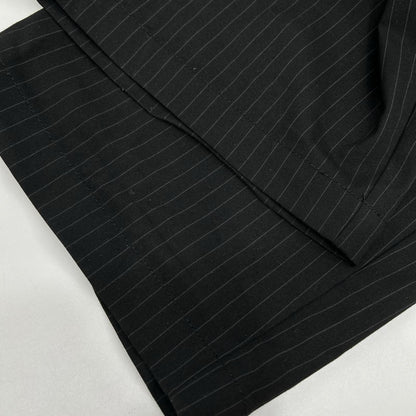 EVISU Black Seagull Emb. Stripe Tapered Woven Pants Size XL