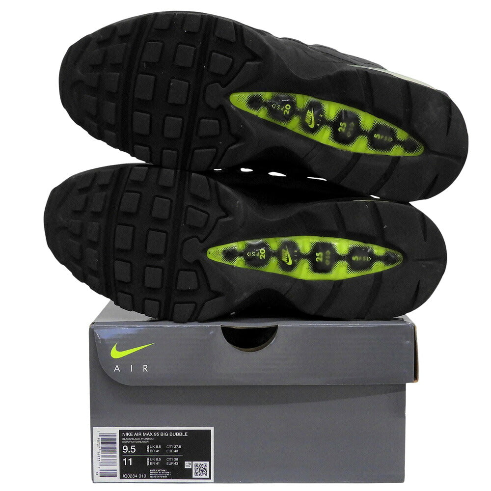 NIKE Air Max 95 Big Bubble Sneakers Black Size 9.5(US)