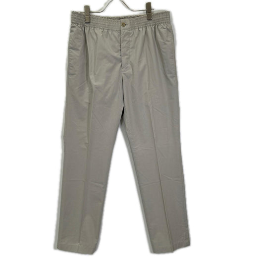 HERMES Light Gray Cotton Easy Button-Fly Slacks Size 42