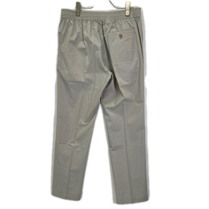 HERMES Light Gray Cotton Easy Button-Fly Slacks Size 42