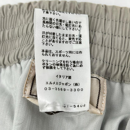 HERMES Light Gray Cotton Easy Button-Fly Slacks Size 42