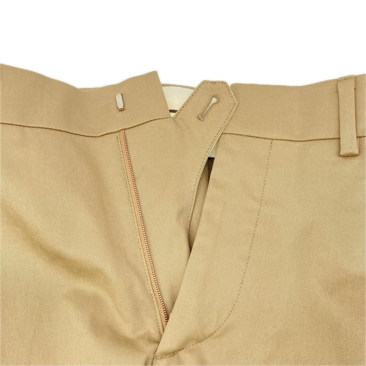 HERMES Beige Cotton-Poly Slacks Size 40