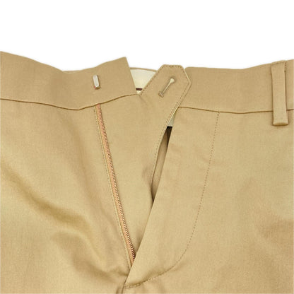 HERMES Beige Cotton-Poly Slacks Size 40