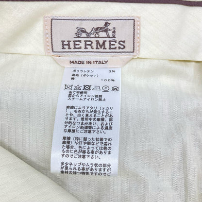 HERMES Beige Cotton-Poly Slacks Size 40