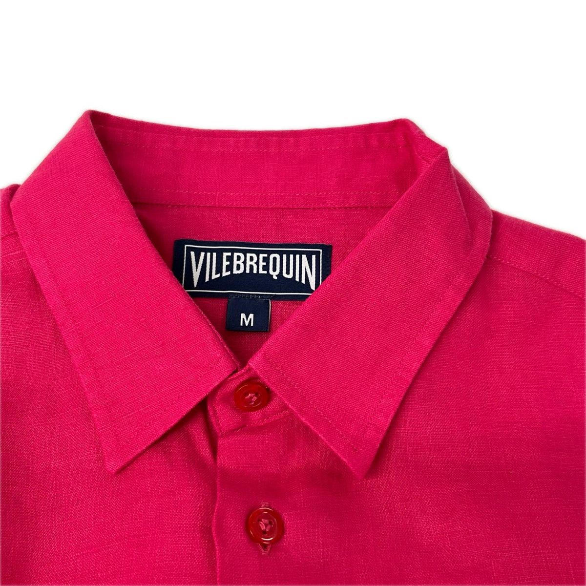 N/A Pink Linen Long Sleeve Shirt Size M