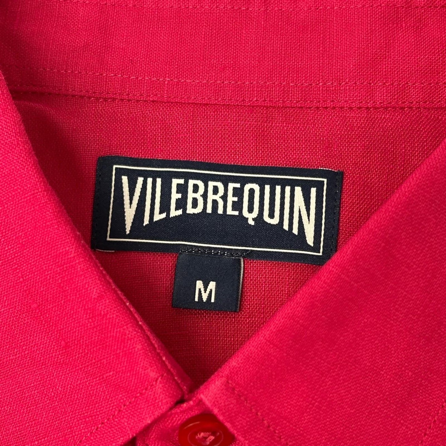N/A Pink Linen Long Sleeve Shirt Size M