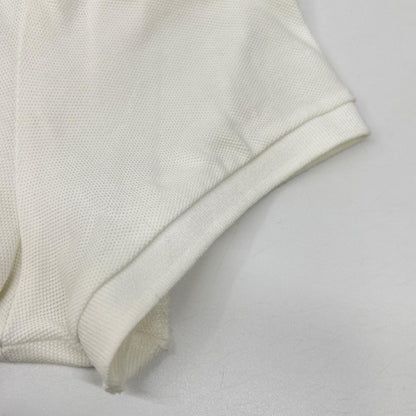 MONCLER '18 White Collar Logo Short Sleeve Polo Size L