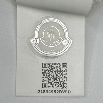 MONCLER '18 White Collar Logo Short Sleeve Polo Size L