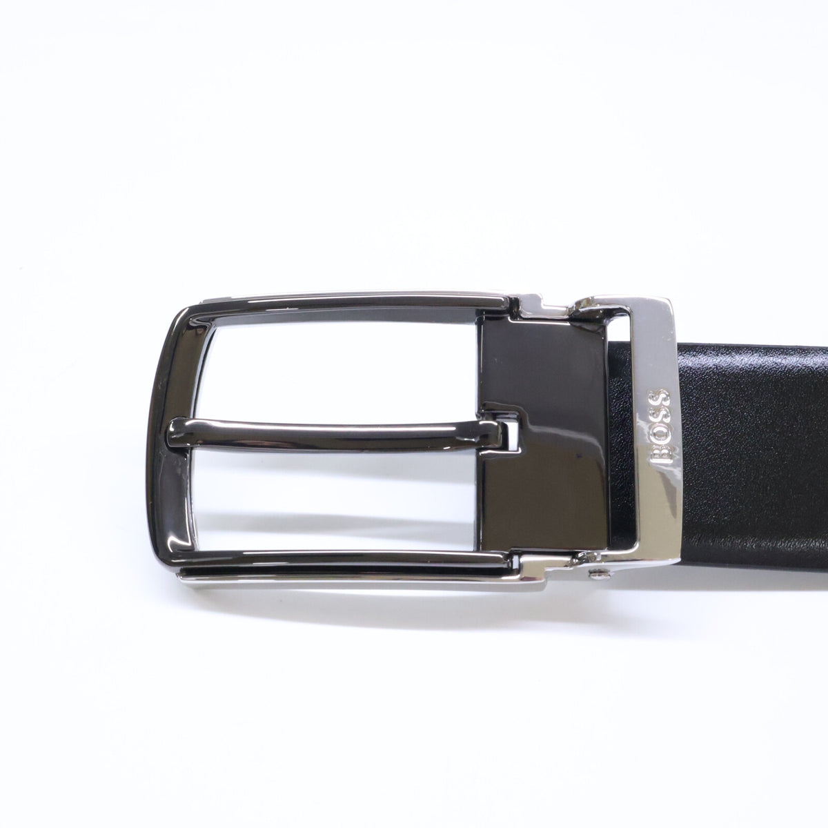 BOSS Reversible Leather Belt Black/Dark Navy Size 90 34