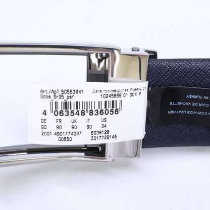 BOSS Reversible Leather Belt Black/Dark Navy Size 90 34