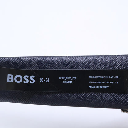 BOSS Reversible Leather Belt Black/Dark Navy Size 90 34