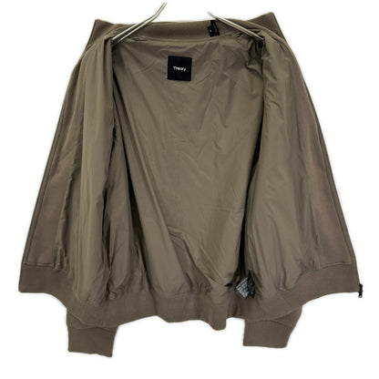 Theory Stretch Rayon Bomber Jacket Gray Size M