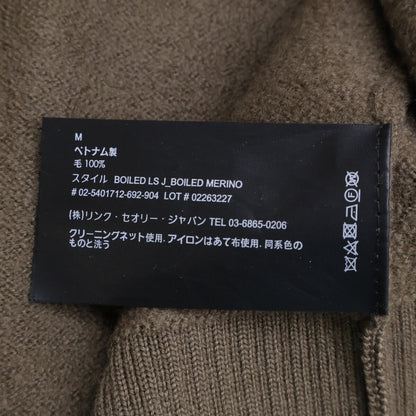 Theory Wool Open Collar Sweater Khaki Size M