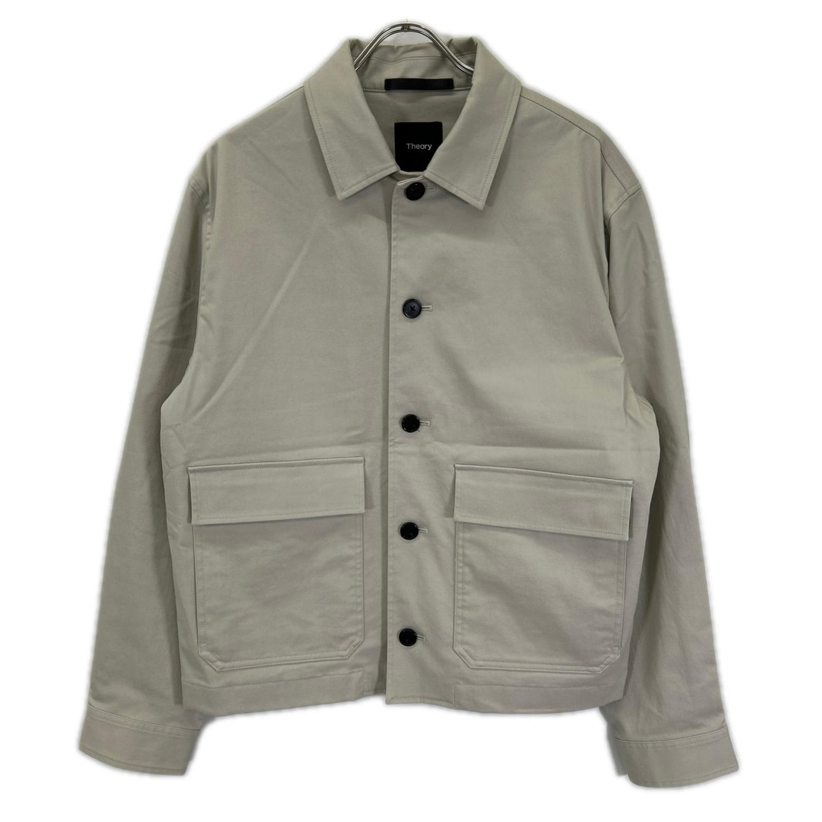Theory Moonsoft Cotton Blouson Jacket Brown Size S