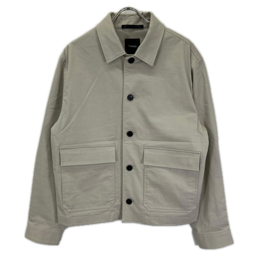 Theory Moonsoft Cotton Blouson Jacket Brown Size S