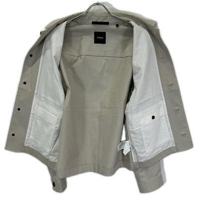 Theory Moonsoft Cotton Blouson Jacket Brown Size S