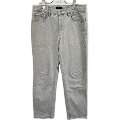 Theory Regular Fit Denim Jeans Gray Cotton Size 30