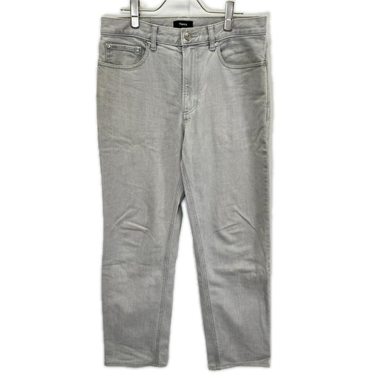 Theory Regular Fit Denim Jeans Gray Cotton Size 30