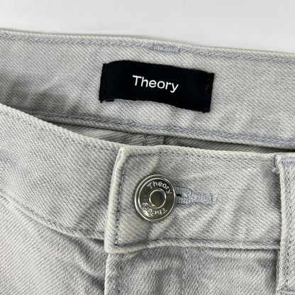 Theory Regular Fit Denim Jeans Gray Cotton Size 30