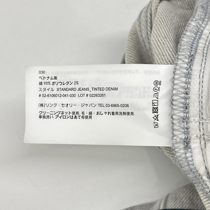 Theory Regular Fit Denim Jeans Gray Cotton Size 30