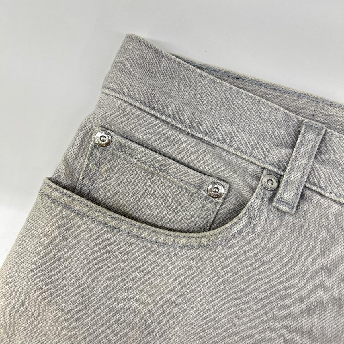 Theory Regular Fit Denim Jeans Gray Cotton Size 30