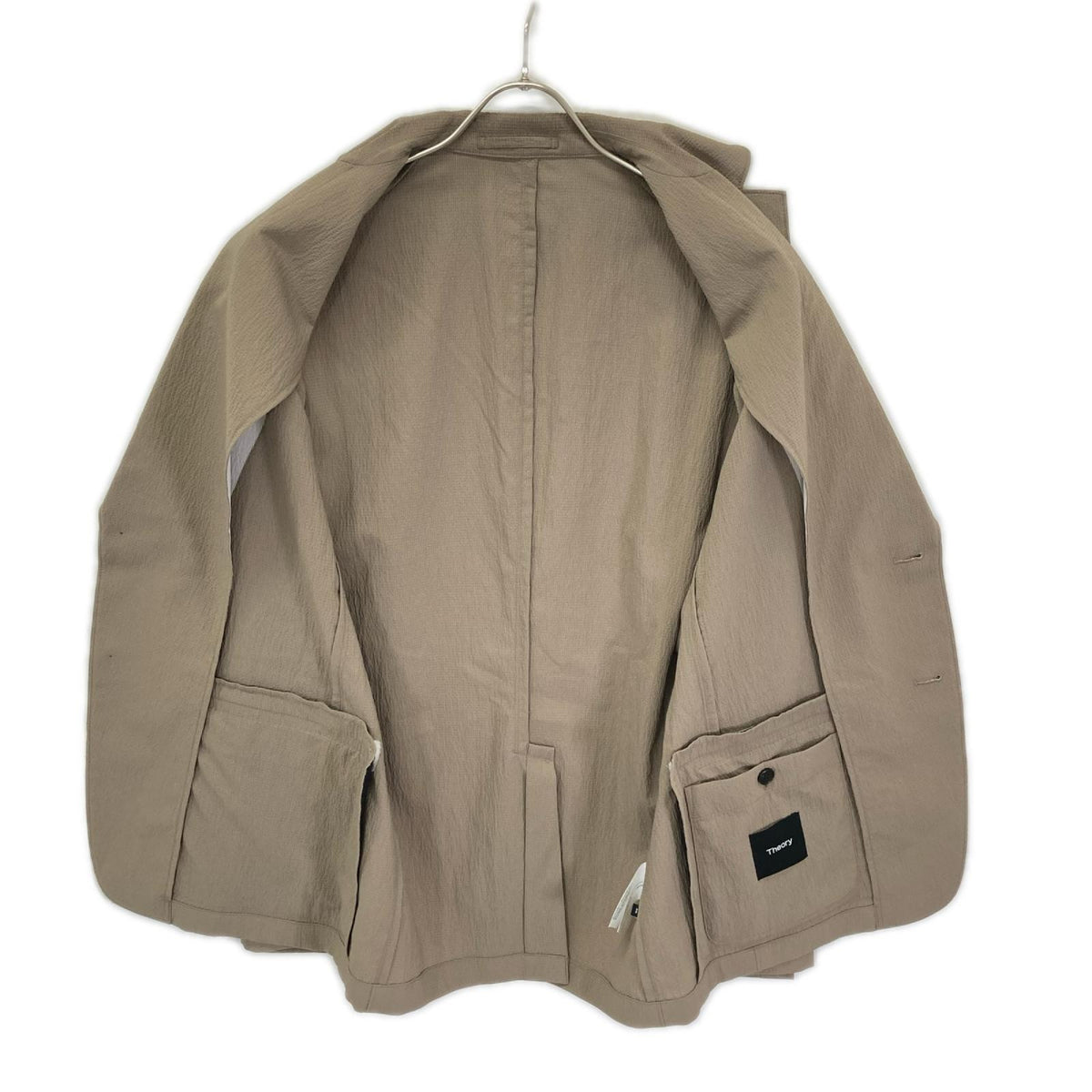 Theory Nylon Seersucker Tailored Blazer Brown Size 38