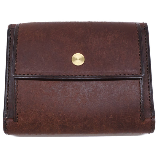 Lemma Recta Pueblo Leather Trifold Wallet TABACCO