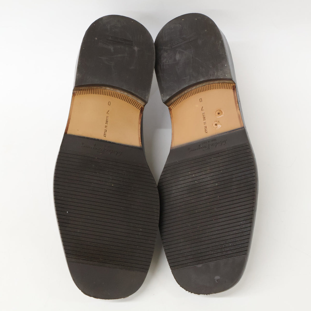 SalvatoreFerragamo Brown Gancini Square Toe Loafers Size 7