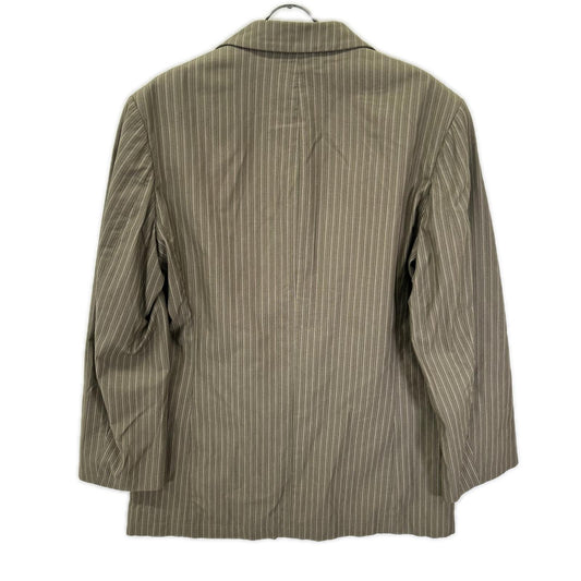 DRIES VAN NOTEN Leica Era Stripe Cotton Blazer Brown Size 48