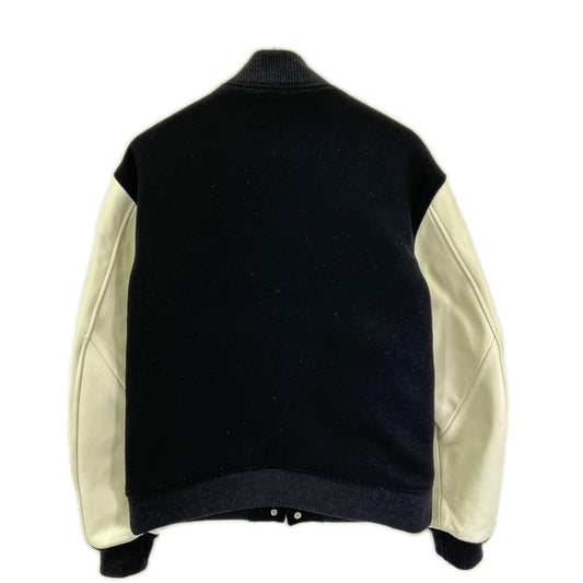 SPNT x SOPHNET. Navy/White Melton Lamb Wool Varsity Jacket Size 1