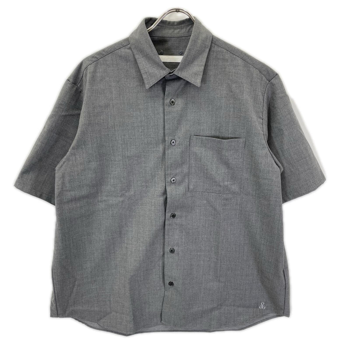 SOPH. 250017 Gray Summer Stretch Short Sleeve Shirt Size S