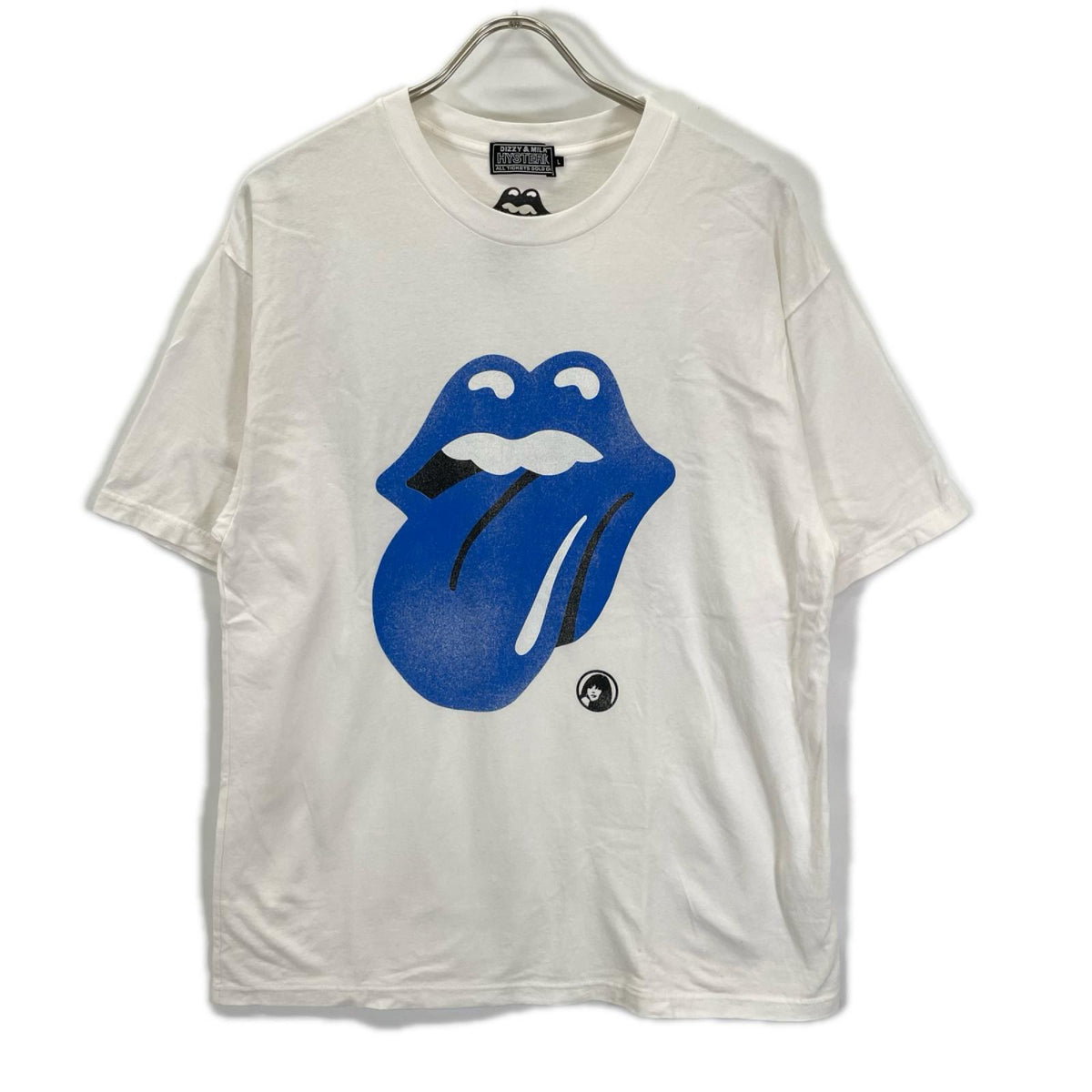 HYSTERIC GLAMOUR 23SS Rolling Stones White Cotton T-Shirt Size L