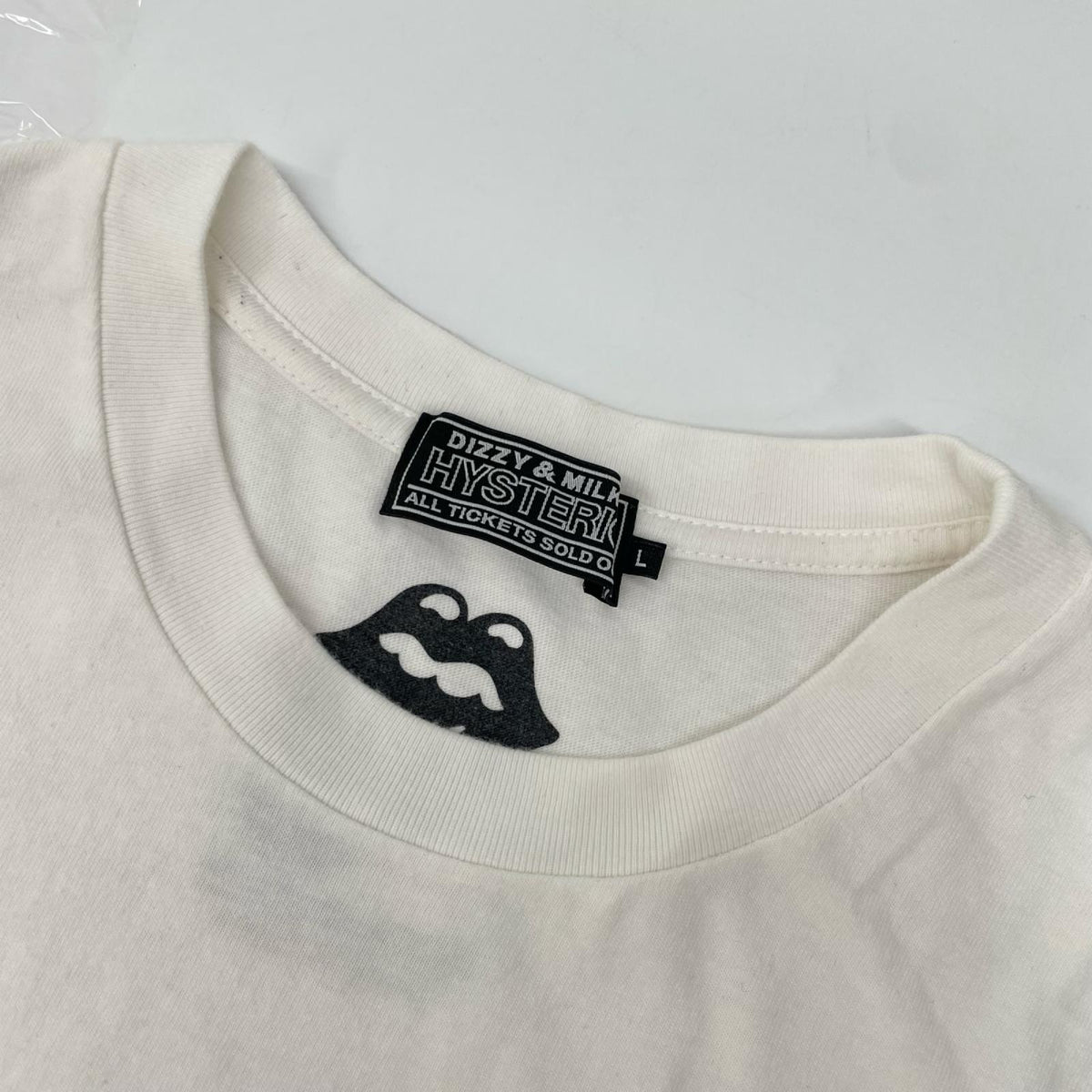 HYSTERIC GLAMOUR 23SS Rolling Stones White Cotton T-Shirt Size L