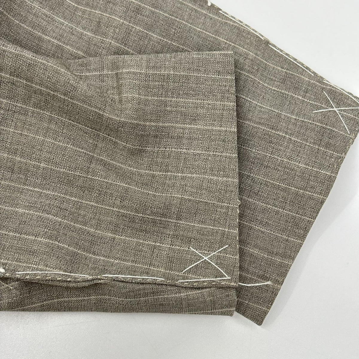 Sartorio Wool Striped Tailored Blazer Beige White