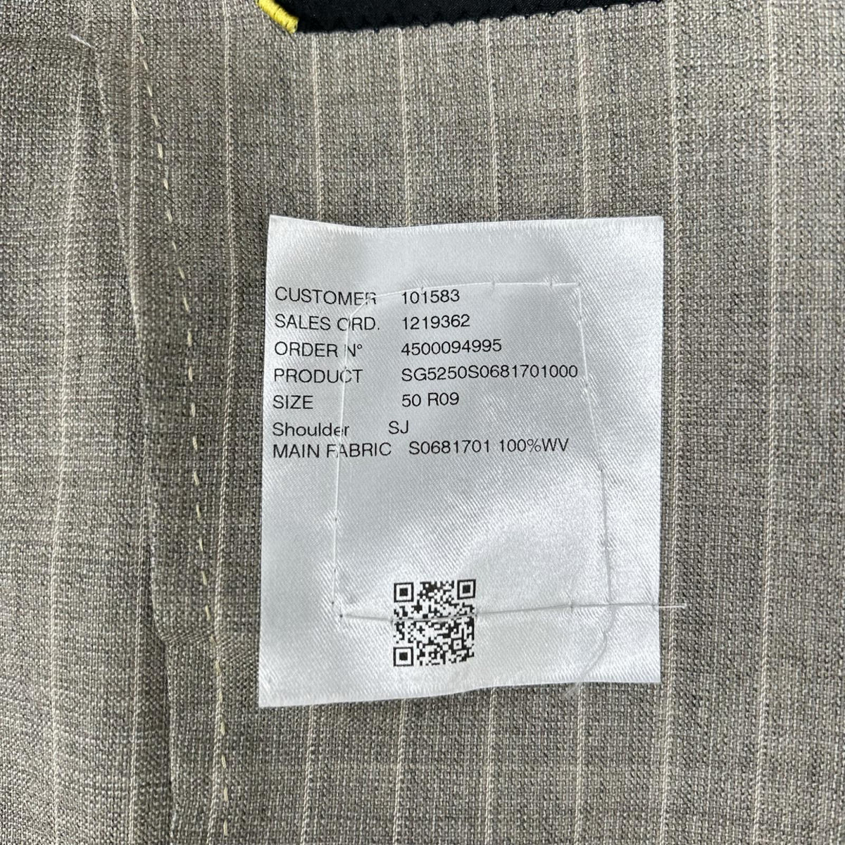 Sartorio Wool Striped Tailored Blazer Beige White