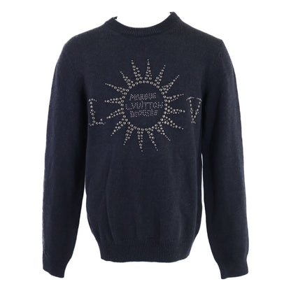 LOUIS VUITTON 24' Stud Crewneck Wool Sweater Gray Size 24
