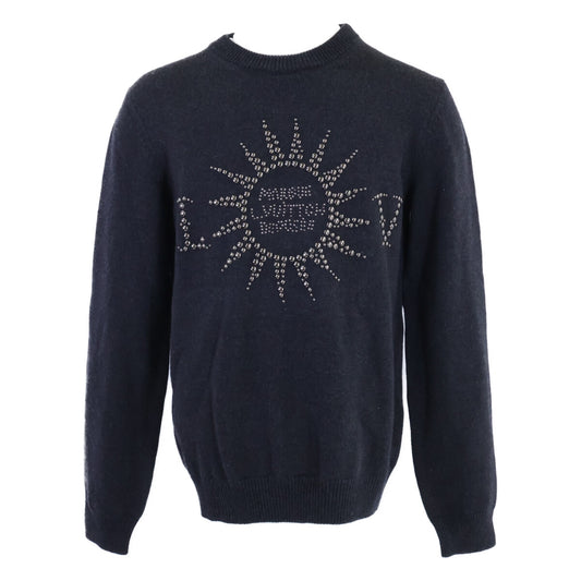 LOUIS VUITTON 24' Stud Crewneck Wool Sweater Gray Size 24