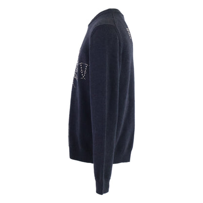LOUIS VUITTON 24' Stud Crewneck Wool Sweater Gray Size 24