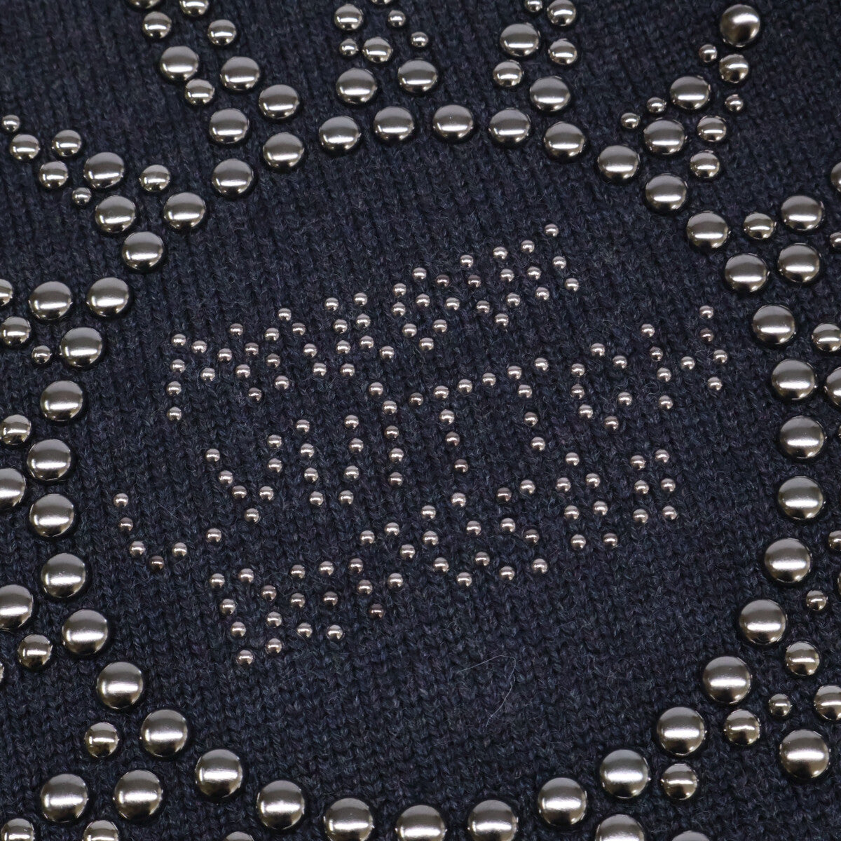 LOUIS VUITTON 24' Stud Crewneck Wool Sweater Gray Size 24