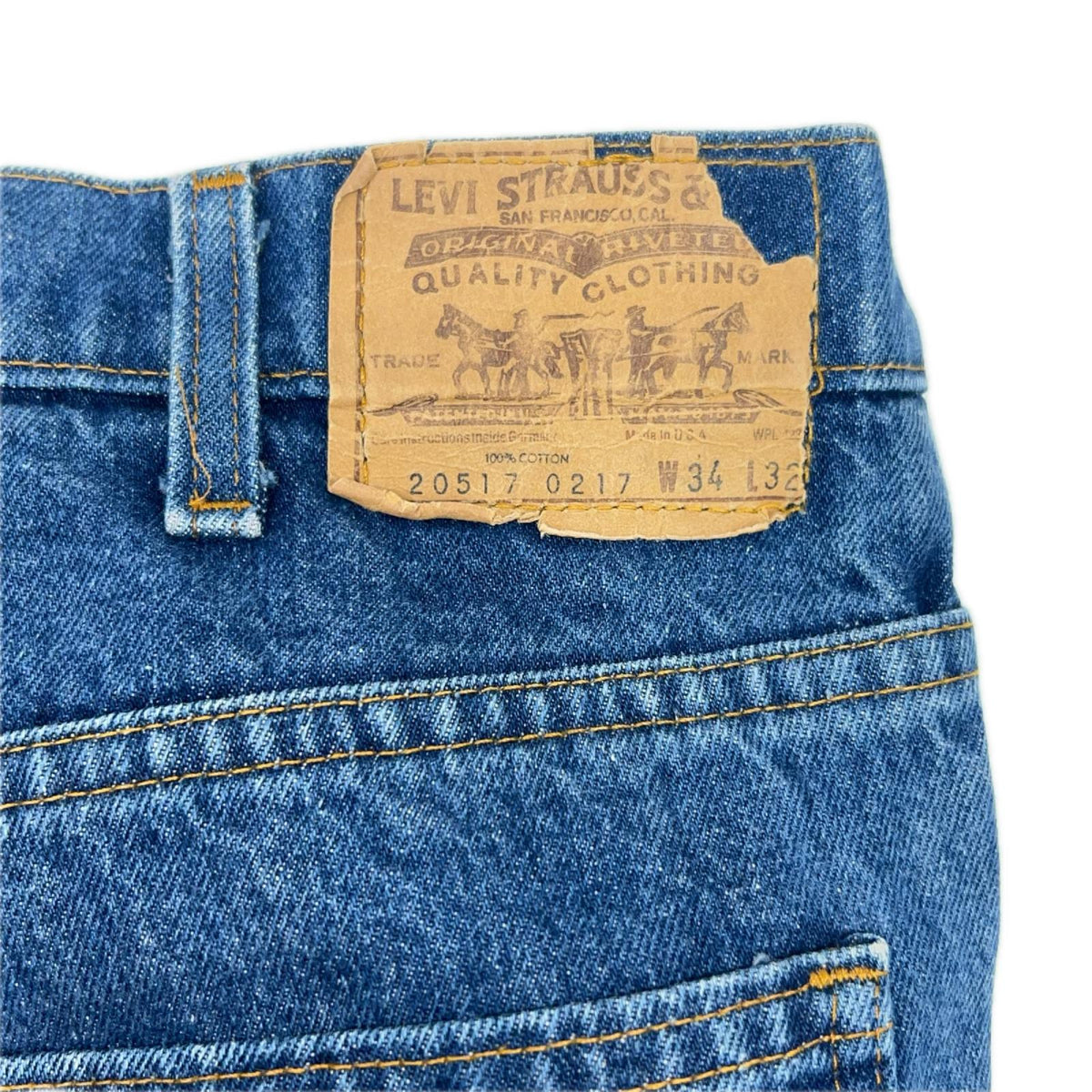 LEVI'S 80s-90s 20517 Orange Tab Indigo Jeans Size W34/L32