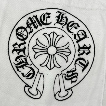 Chrome Hearts White Horseshoe Pocket T-Shirt Size L