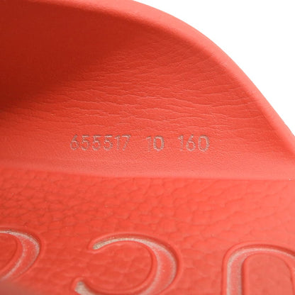 GUCCI Cutout GG Rubber Slip-On Sandals Red Size UK 10