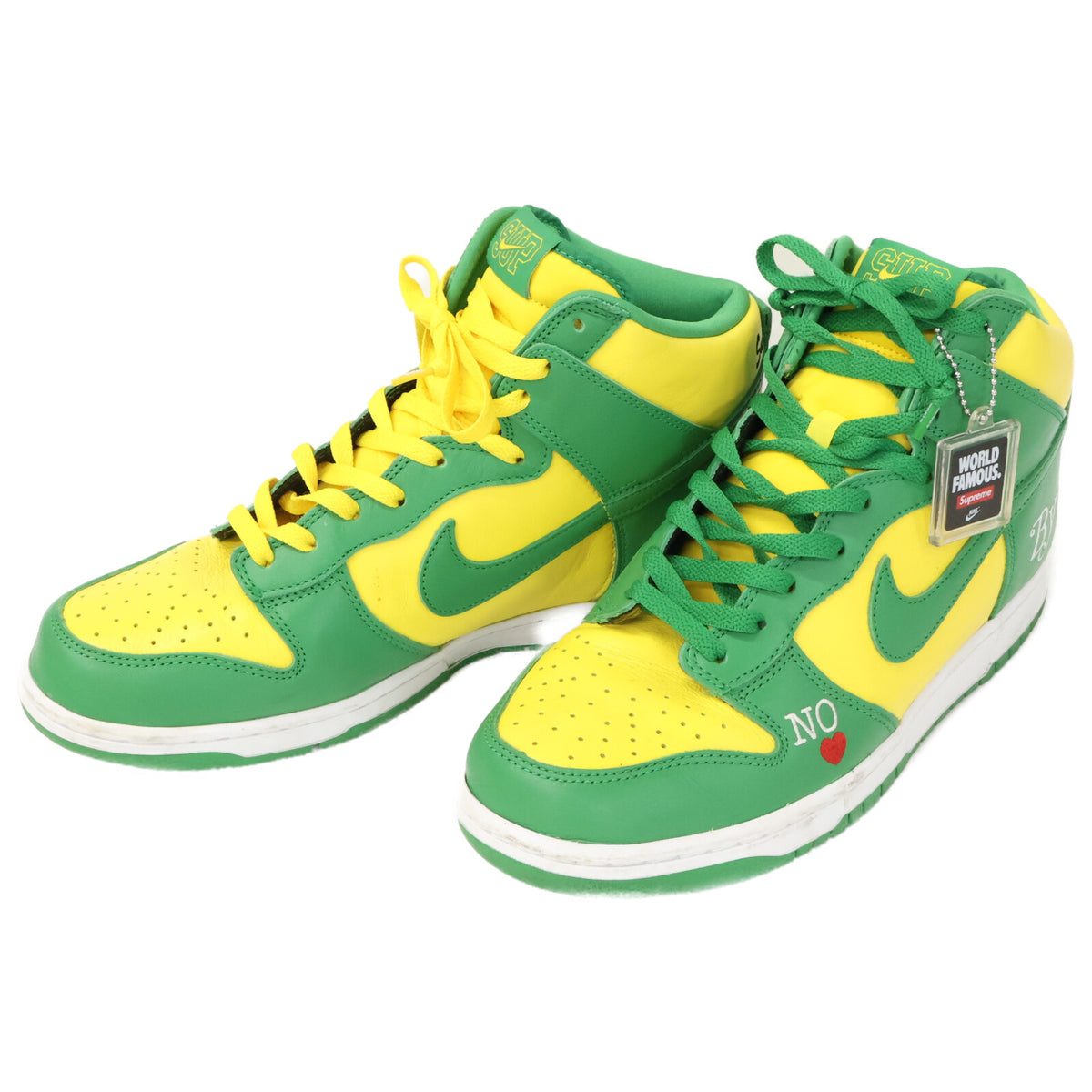NIKE x Supreme SB Dunk High OG QS Sneakers Yellow Size 28.5