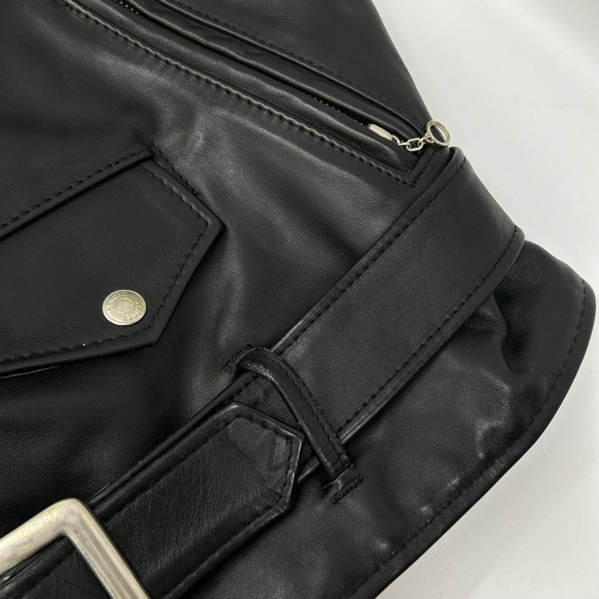 Schott 618 Double Rider Leather Jacket Black Size 38