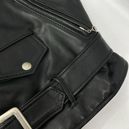 Schott 618 Double Rider Leather Jacket Black Size 38