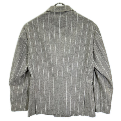 BOSS 10229122 Brown Stripe Wool Breasted Jacket