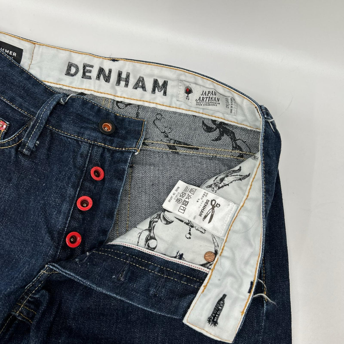 DENHAM Indigo JAPANARTISAN HAMMER Fit Denim Size W28 L32 Size W28 L32